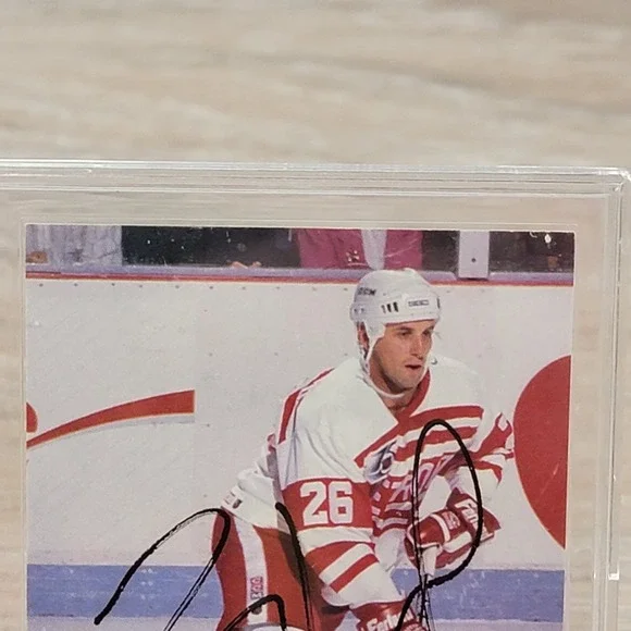 Ray Sheppard Signed 1992 Pro Set Platinum Performer Card 169 Detroit Red Wings - Picture 4 of 6